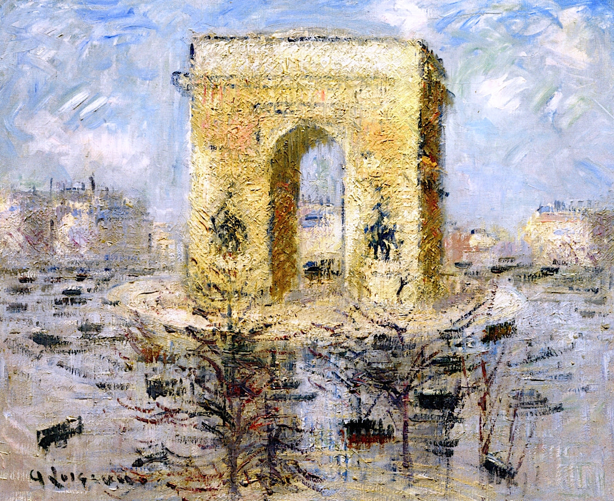 The Arc de Triomphe, Place de L'etoile by Gustave Loiseau,A3(16x12")Poster
