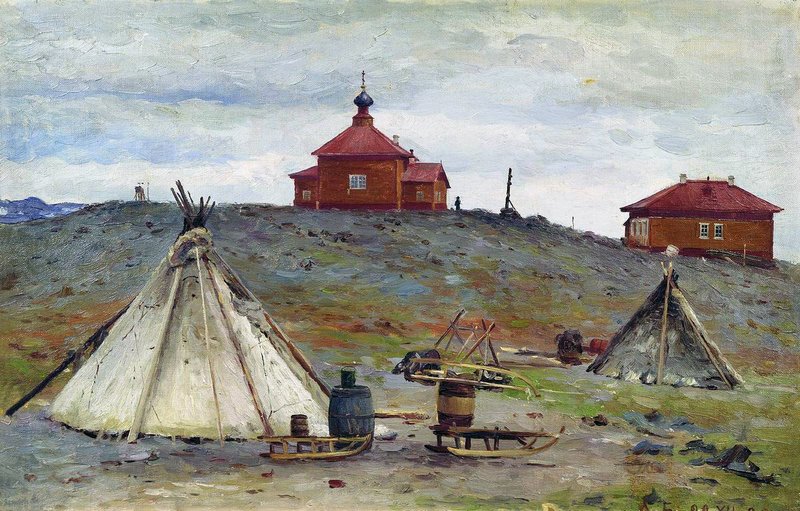 Camp on Novaya Zemlya by Alexander Borisov,A3(16x12")Poster