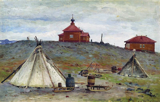 Camp on Novaya Zemlya by Alexander Borisov,A3(16x12")Poster