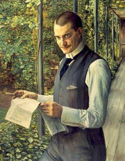Portrait of Franz Koenigs, vintage artwork by Leopold von Kalckreuth, 12x8" (A4) Poster