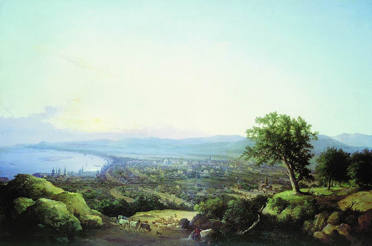 Saratov at Sunset, vintage artwork by Nikanor Chernetsov, A3 (16x12") Poster Print