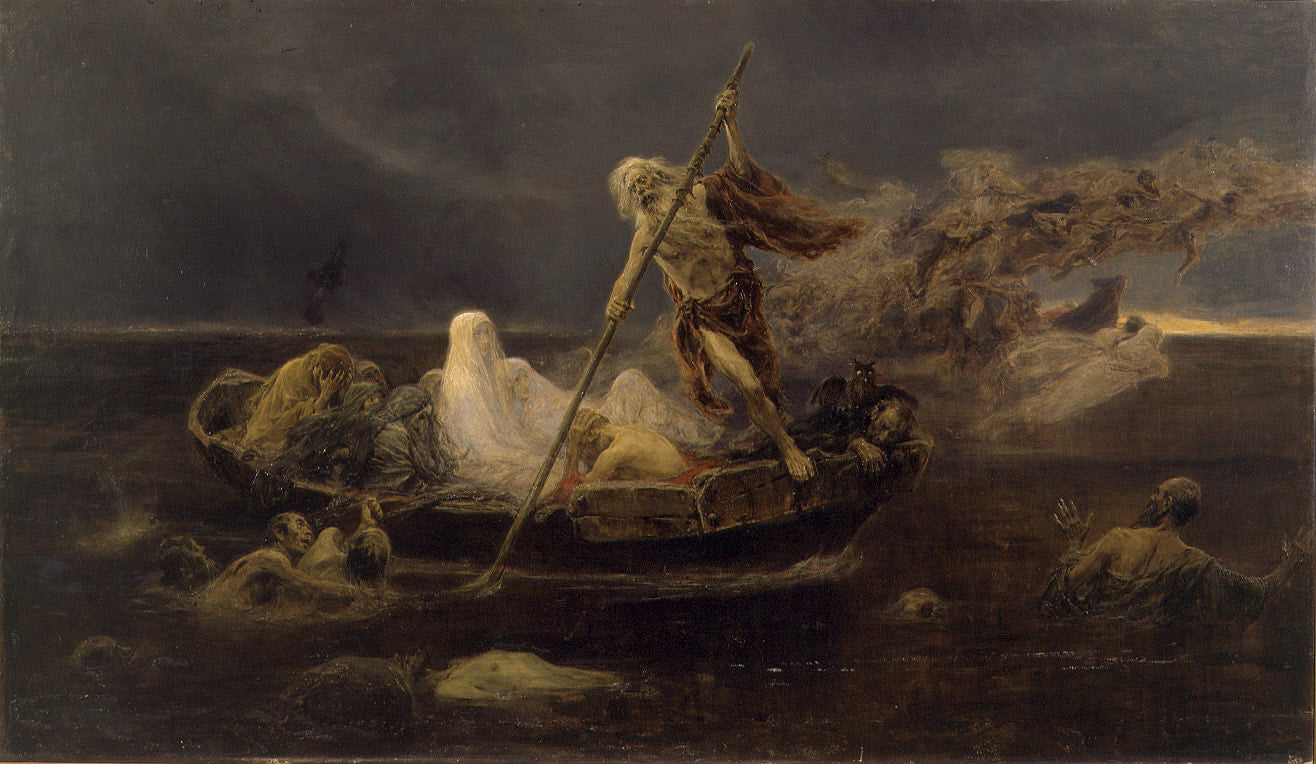 La Barca de CAronte by Jose Benlliure Gil,A3(16x12")Poster