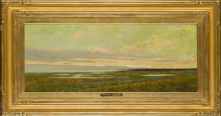 Sunset on the Marshes - Cape Cod, vintage artwork by Arthur Hoeber, 12x8" (A4) Poster
