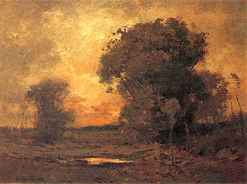 Sunset Trees by Alexander Theobold Van Laer,A3(16x12")Poster