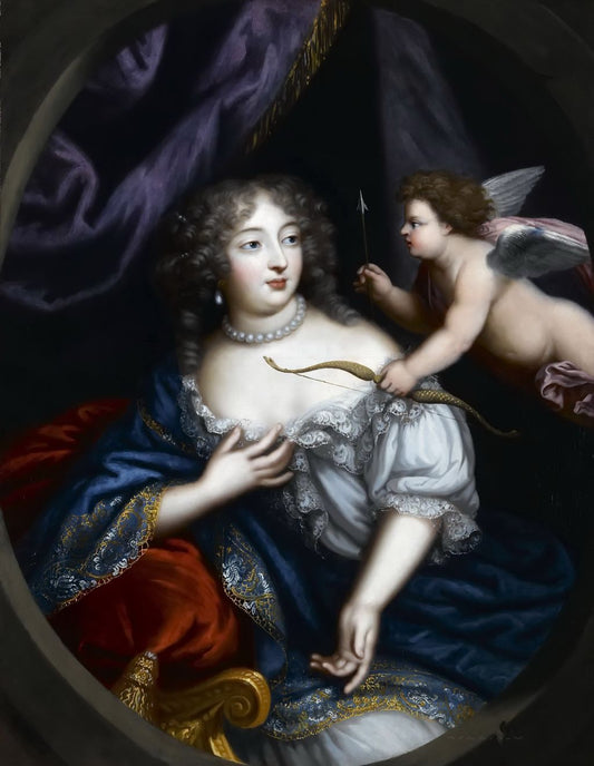 Marquise de Montespan, vintage artwork by Workshop of Pierre Mignard, 12x8" (A4) Poster