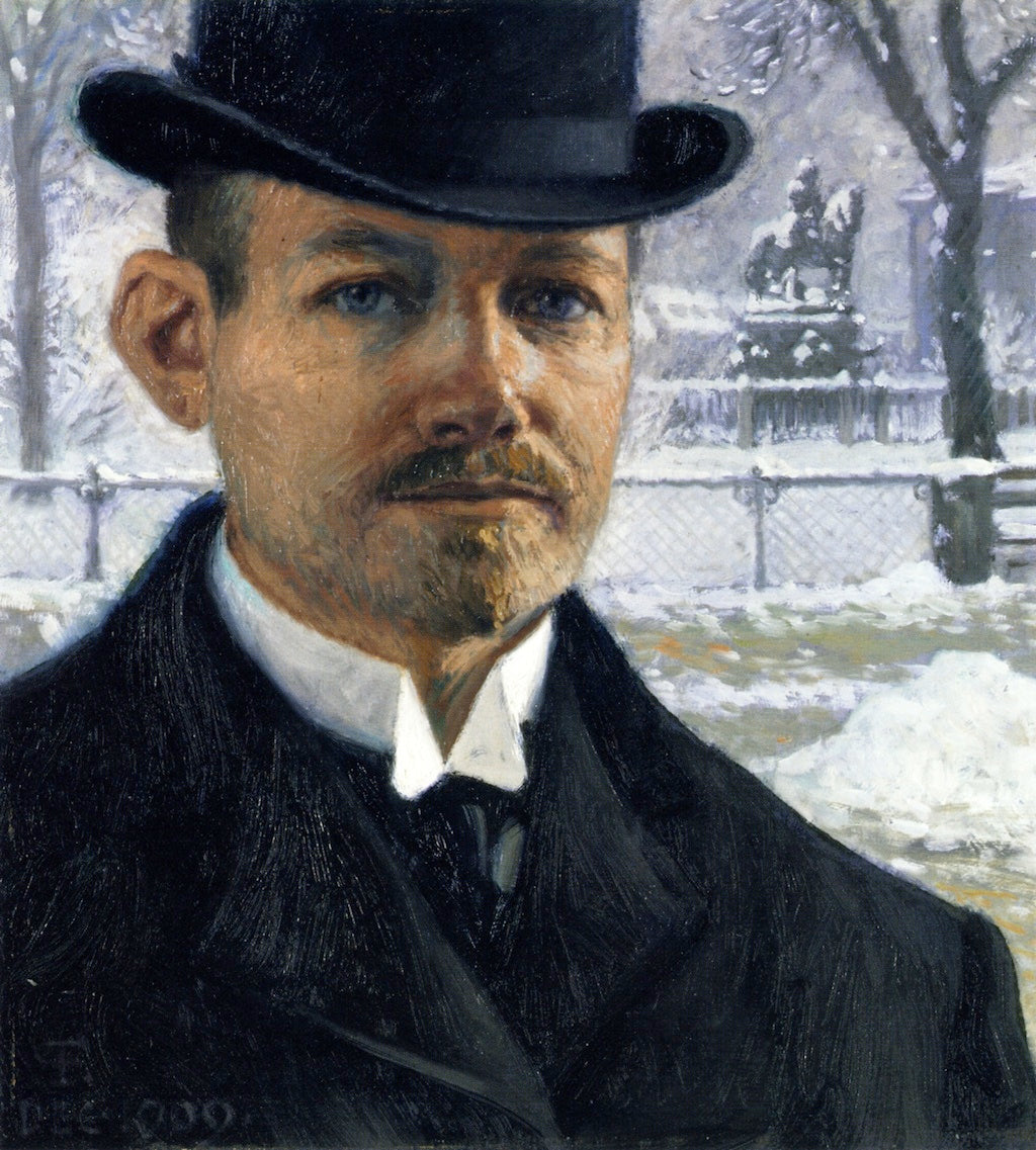 elf-Portrait in Nytorv during Winter by Paul-Gustave Fischer,A3(16x12")Poster