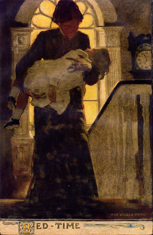 Bed-Time, vintage artwork by Jessie Willcox Smith, 12x8" (A4) Poster