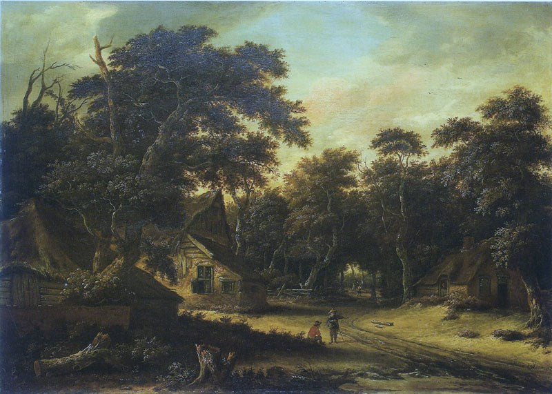 Farm in a Forest, vintage artwork by Roelof van Vries, 12x8" (A4) Poster