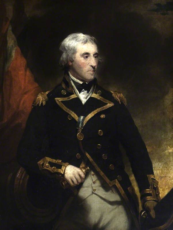 Vice-Admiral Sir William George Fairfax, vintage artwork by Sir Martin Archer Shee, 12x8" (A4) Poster