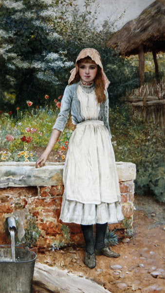 The Last Chore, vintage artwork by Edward Killingworth Johnson, 12x8" (A4) Poster