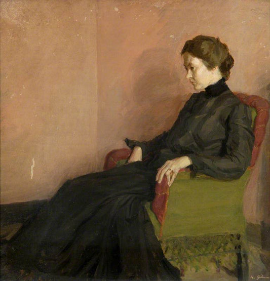 Grace Canedy (the artist's first wife), vintage artwork by Harold Gilman, 12x8" (A4) Poster