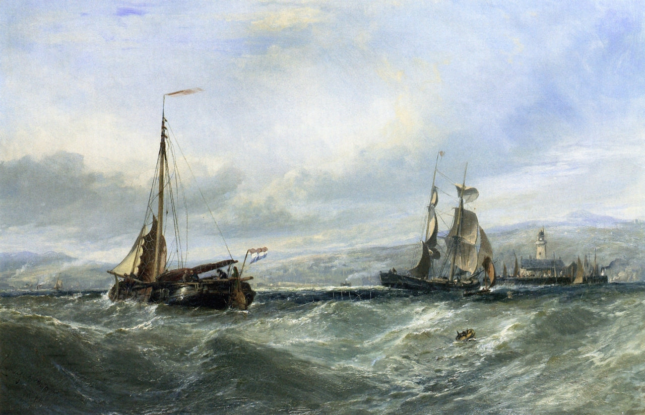 Entering Harbour, vintage artwork by Edwin Hayes RHA RI ROI, A3 (16x12") Poster Print