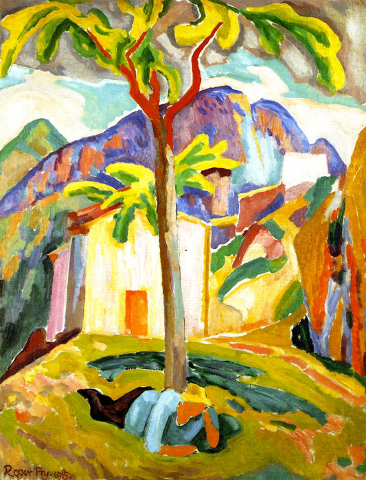 Ste Agnès, South of France, vintage artwork by Roger Eliot Fry, 12x8" (A4) Poster