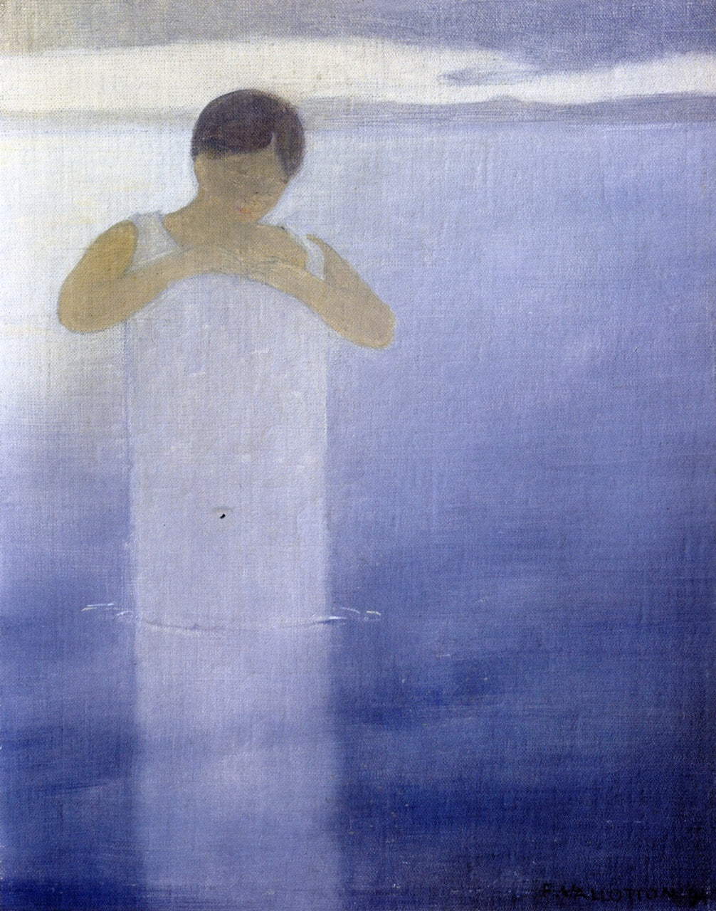 Bather in a Suit, vintage artwork by Felix Vallotton, 12x8" (A4) Poster