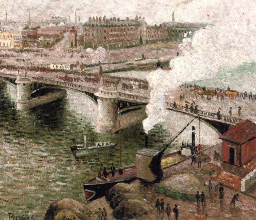 The Pont Boieldieu, Rouen, vintage artwork by Frank Myers Boggs, 12x8" (A4) Poster