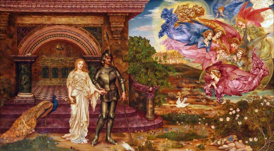 Life and Thought Have Gone Away, vintage artwork by Evelyn de Morgan, 12x8" (A4) Poster