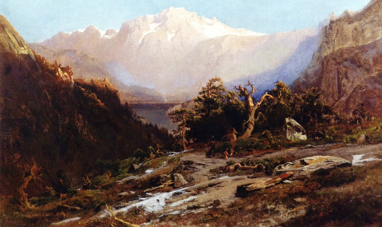 High Sierras, vintage artwork by William Keith, 12x8" (A4) Poster