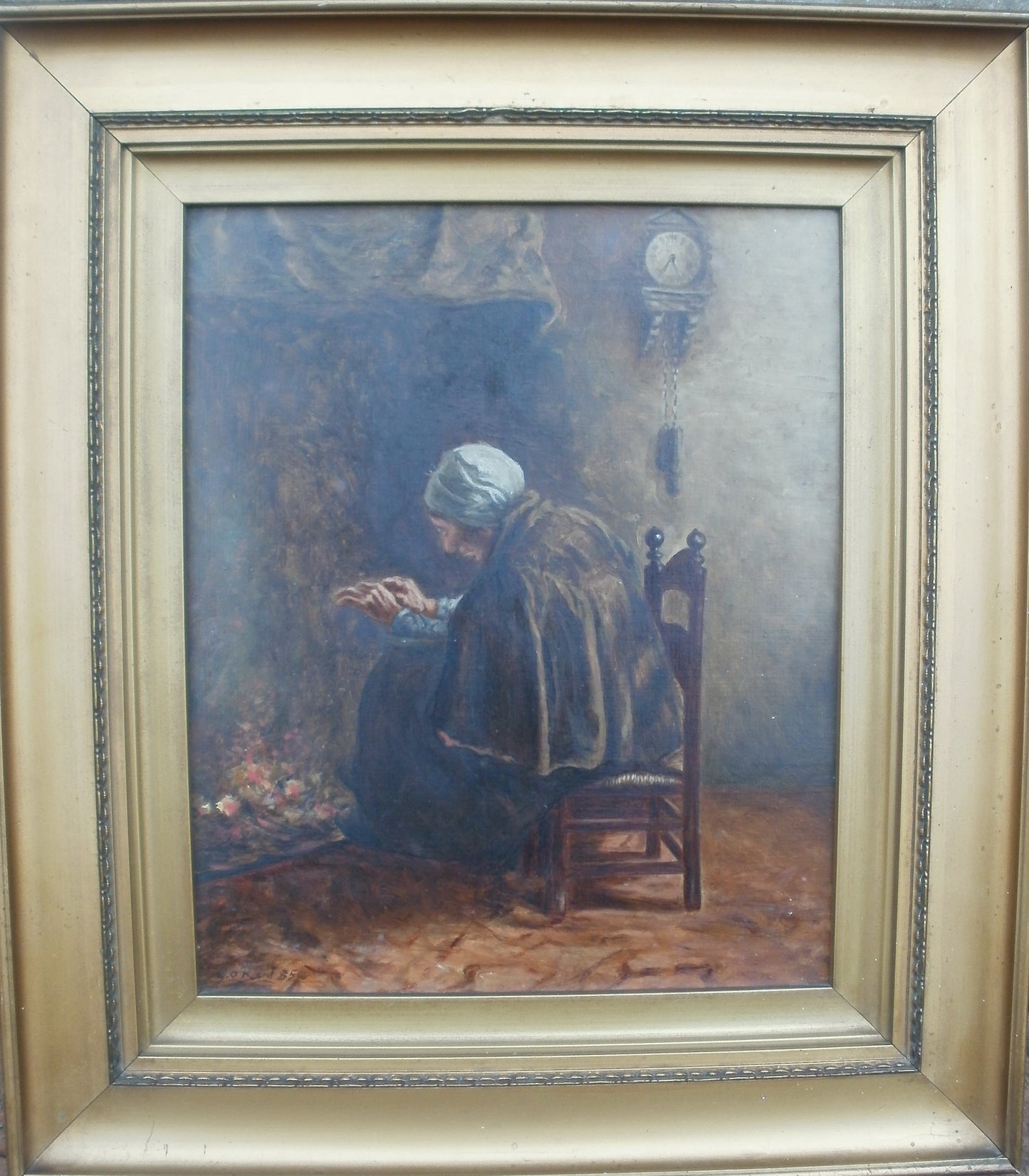 Old Woman With Her Demons., vintage artwork by George Ogilvy Reid, 12x8" (A4) Poster