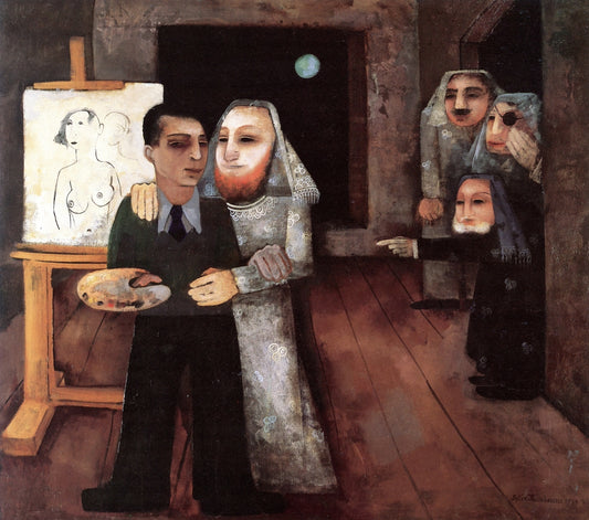 The Painter in His Studio by Felix Nussbaum,16x12(A3) Poster