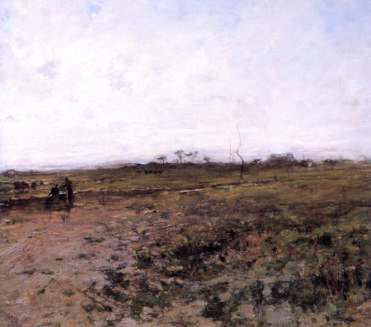 Landscape with Two Peasant Women, vintage artwork by Jean-François Millet, A3 (16x12") Poster Print