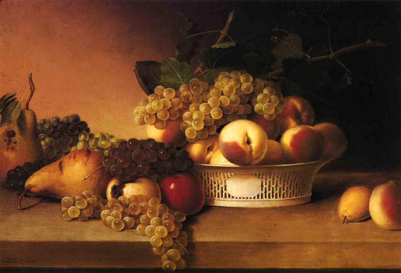 Still Life No. 2, vintage artwork by James Peale, 12x8" (A4) Poster