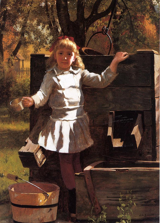 Have a Drink, vintage artwork by John George Brown, 12x8" (A4) Poster