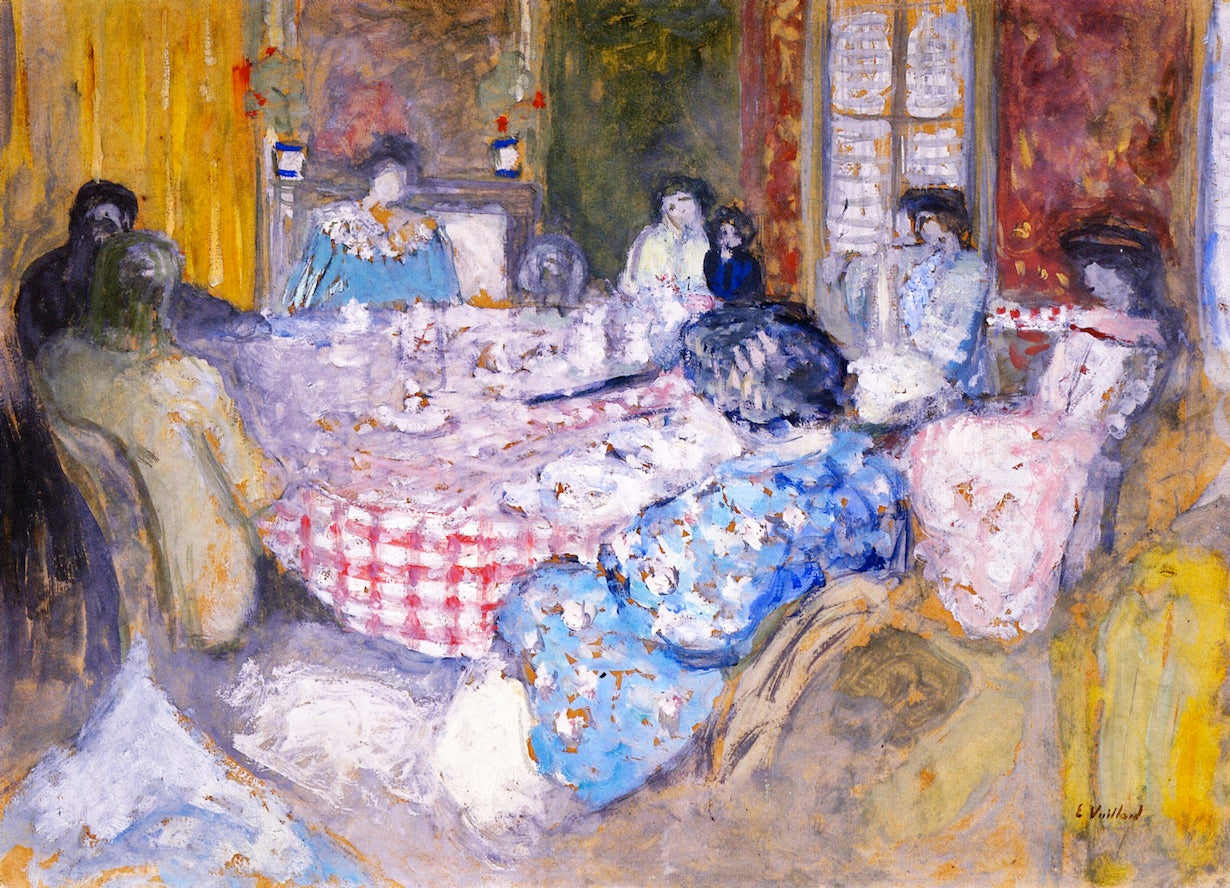 The Checkered Tablecloth by edouard Vuillard,A3(16x12")Poster