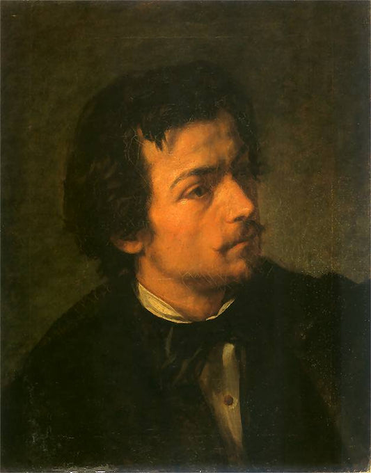 Portrait of Andrzej Grabowski, vintage artwork by Leopold Löffler, 12x8" (A4) Poster