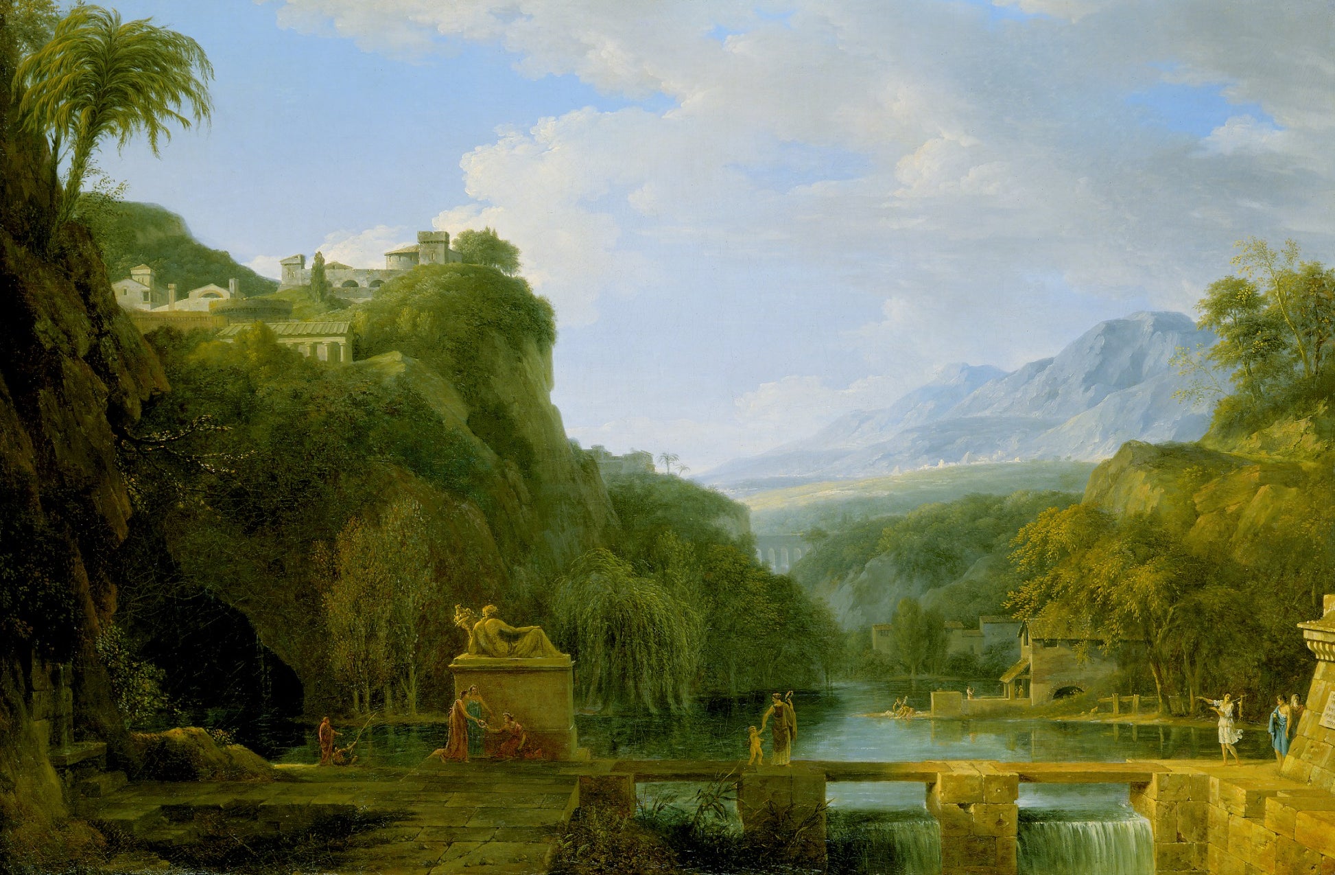 Landscape of Ancient Greece, vintage artwork by Pierre-Henri de Valenciennes, 12x8" (A4) Poster