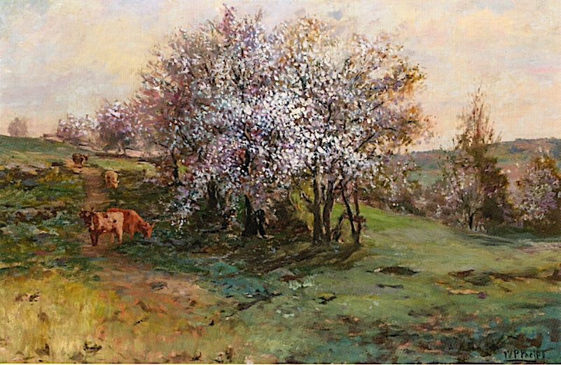 Autumn Pasture, vintage artwork by William Preston Phelps, 12x8" (A4) Poster