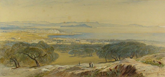 Canea (Khania), Crete, vintage artwork by Edward Lear, A3 (16x12") Poster Print