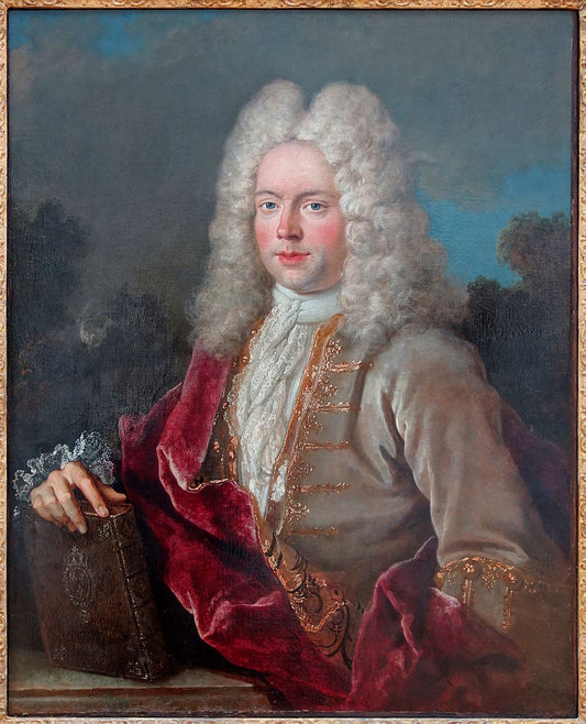 Portrait d'un contrôleur des guerres, vintage artwork by Jean-Baptiste Oudry, 12x8" (A4) Poster