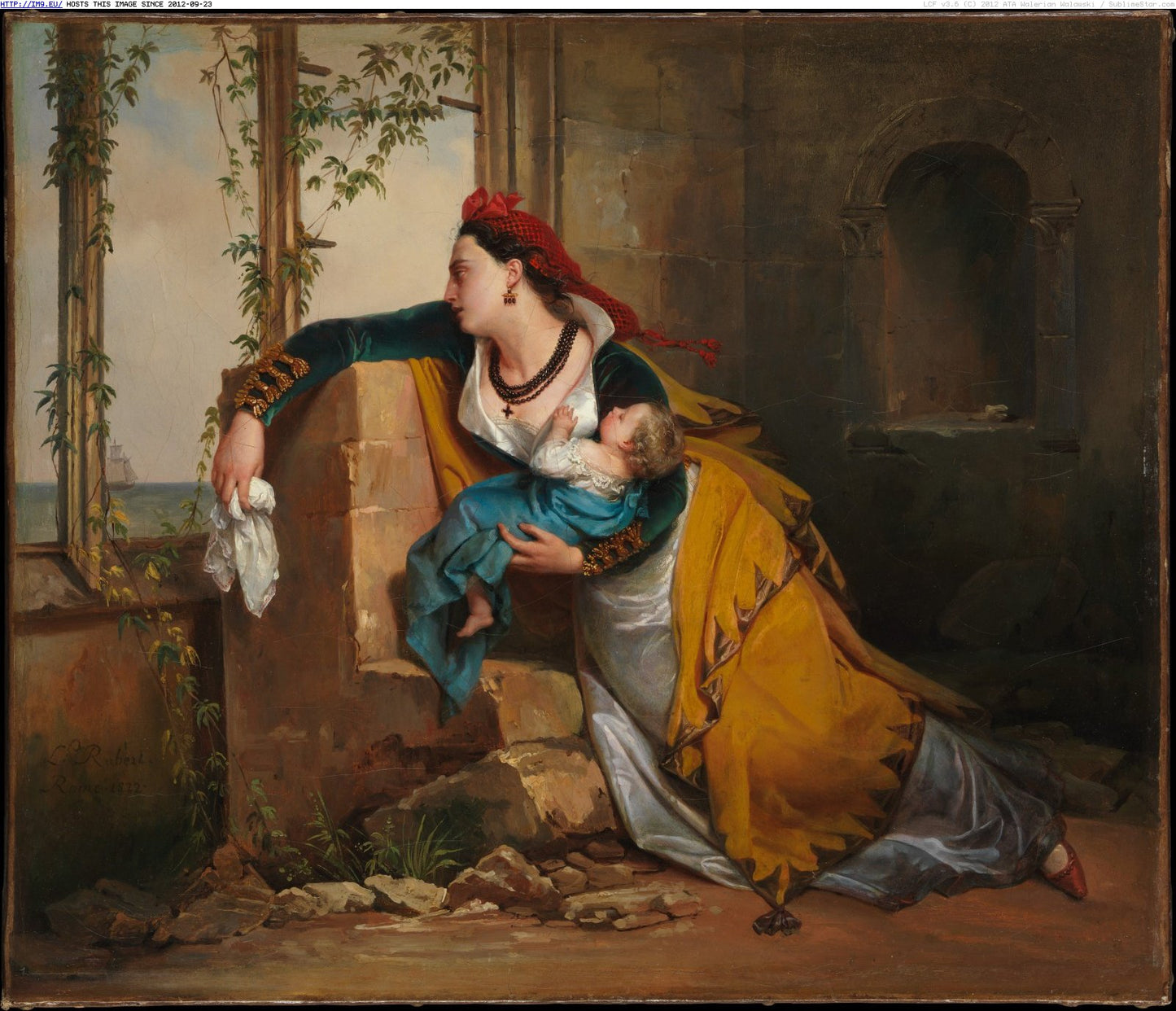 The Mariner's Wife, vintage artwork by Jean Augustin Franquelin, A3 (16x12") Poster Print