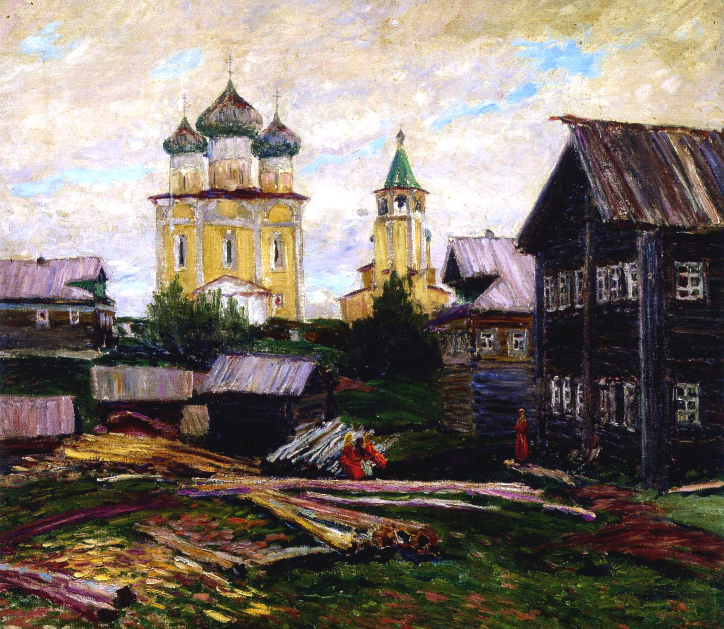Northern Village by Vasily Perepletchikov,A3(16x12")Poster