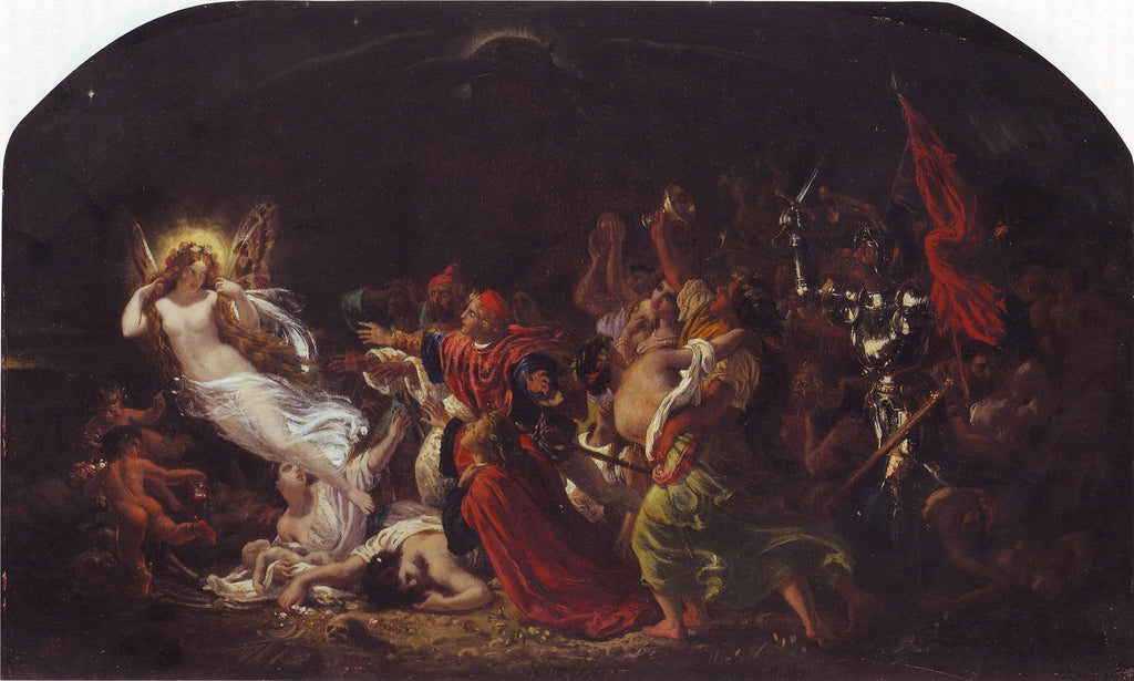 The Pursuit of a Pleasure - A Vision of Human Life, vintage artwork by Sir Joseph Noel Paton, A3 (16x12") Poster Print