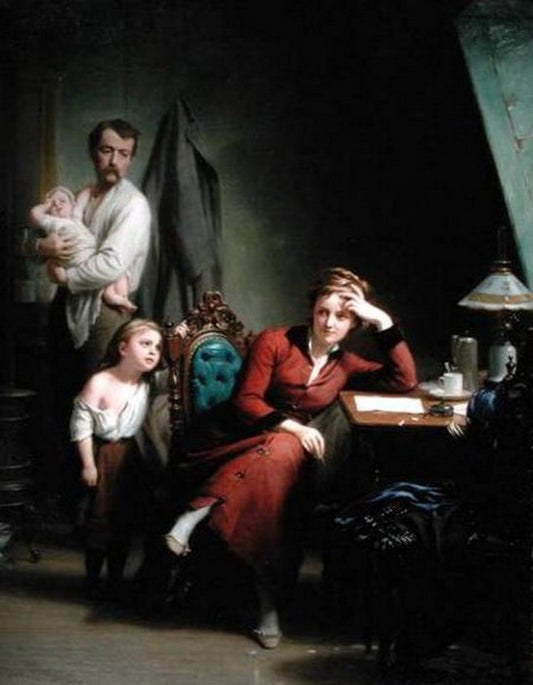 The Poetess, vintage artwork by Fritz Zuber-Buhler, 12x8" (A4) Poster