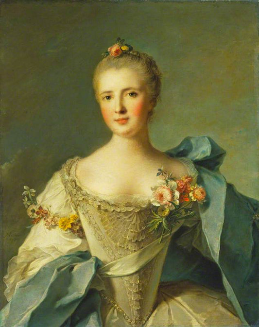 The Marquise de Belestat, vintage artwork by Jean-Marc Nattier, 12x8" (A4) Poster