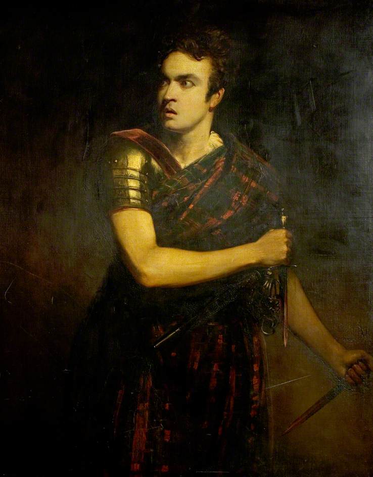 William Charles Macready (1793–1873), as Macbeth (from 'Macbeth', Act II, Scene 2), vintage artwork by John Jackson, 12x8" (A4) Poster