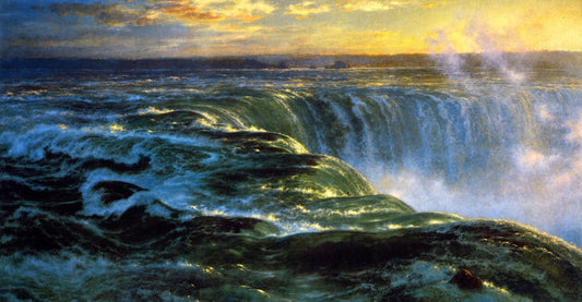 Niagara, vintage artwork by Louis Remy Mignot, 12x8" (A4) Poster