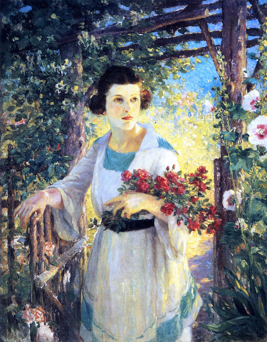 The Rustic Gate, vintage artwork by Colin Campbell Cooper, 12x8" (A4) Poster