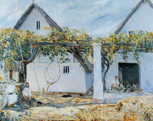 La barraca, vintage artwork by Julio Peris Brell, 12x8" (A4) Poster