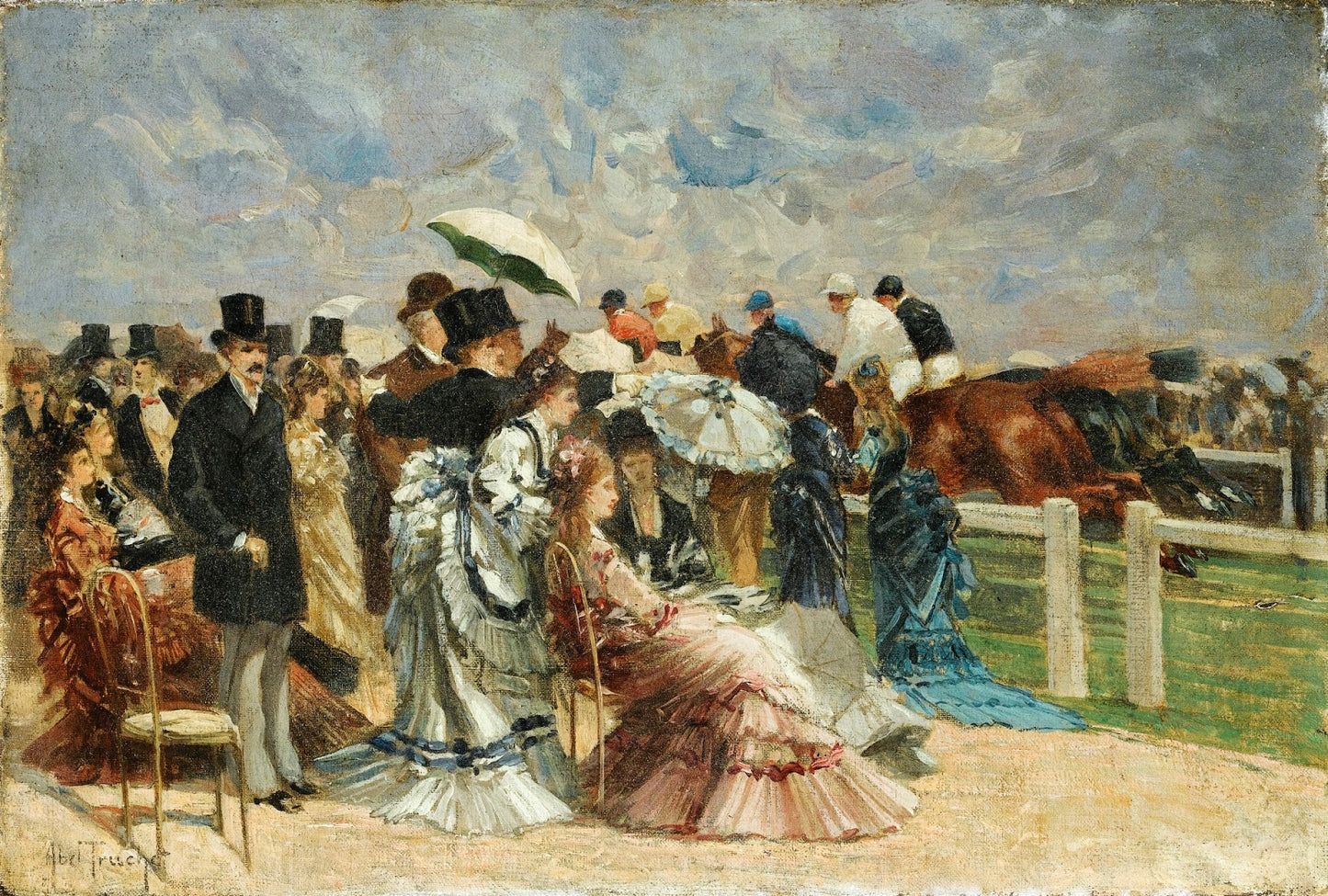 At the Races by Louis Abel-Truchet,A3(16x12")Poster