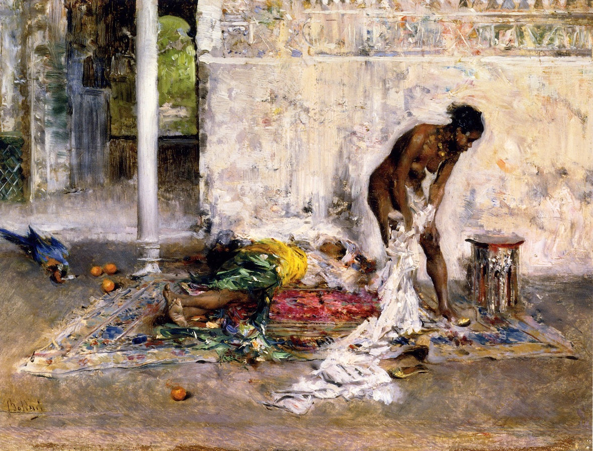 After the Bath, vintage artwork by Giovanni Boldini, 12x8" (A4) Poster