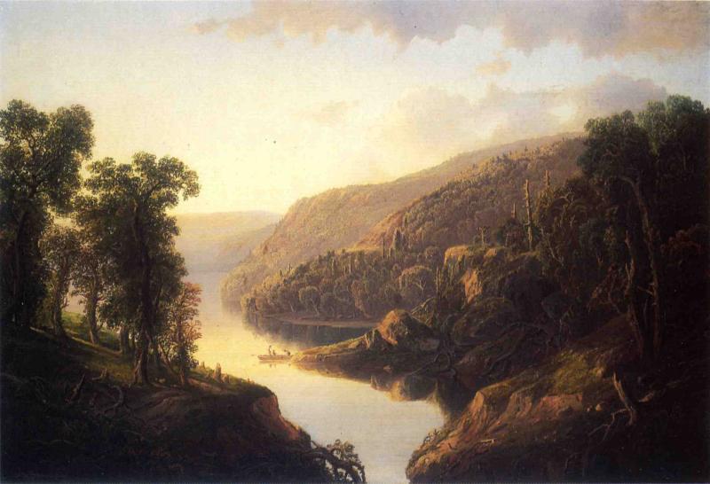 Mountain Lake Inlet, vintage artwork by William Louis Sonntag, Sr, 12x8" (A4) Poster