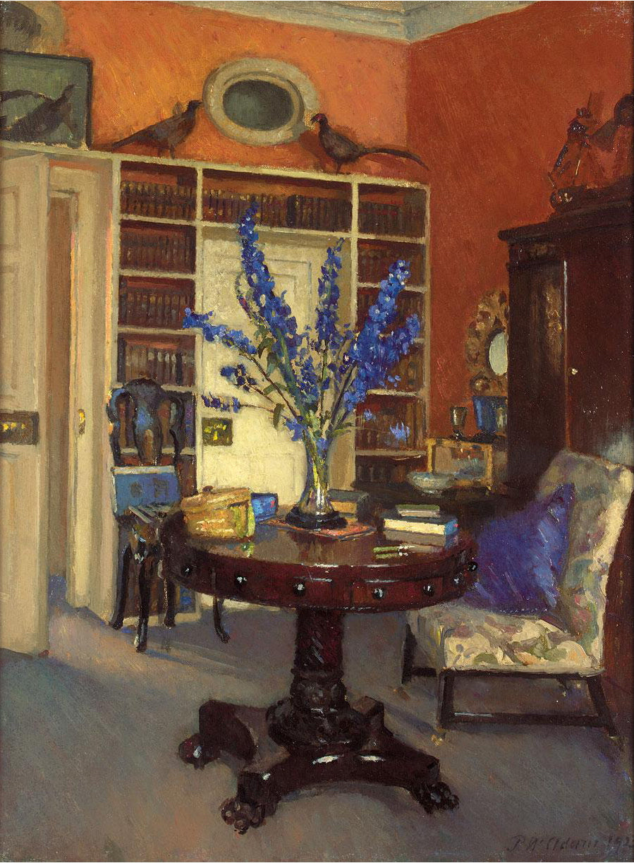 nge And Blue, The Library At Ardilea by Patrick William Adam,A3(16x12")Poster