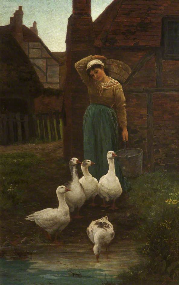 Michaelmas Geese, vintage artwork by Alice Mary Havers, 12x8" (A4) Poster