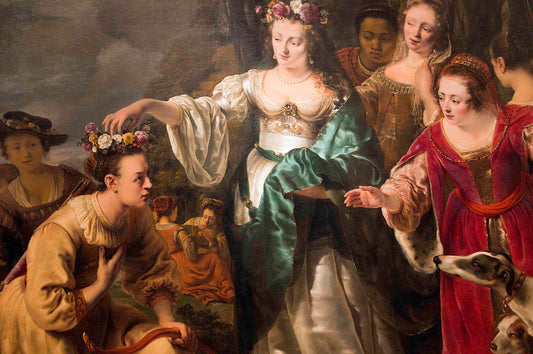 The Crowning of Mirtillo, vintage artwork by Ferdinand Bol, 12x8" (A4) Poster