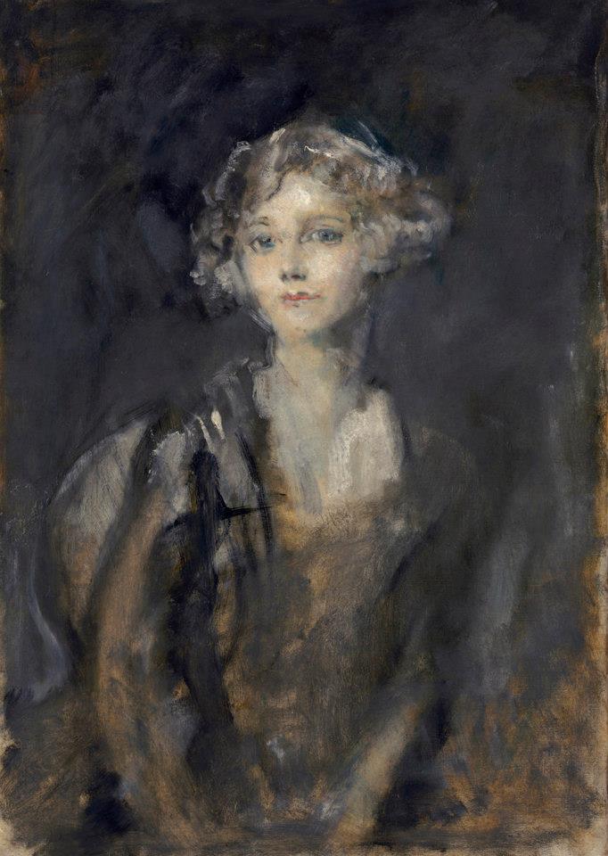 Portrait of a Lady (possibly Diana Cooper), vintage artwork by Ambrose McEvoy, 12x8" (A4) Poster