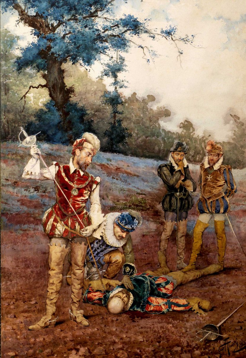 The End of the Duel by Giuseppe Aureli,A3(16x12")Poster