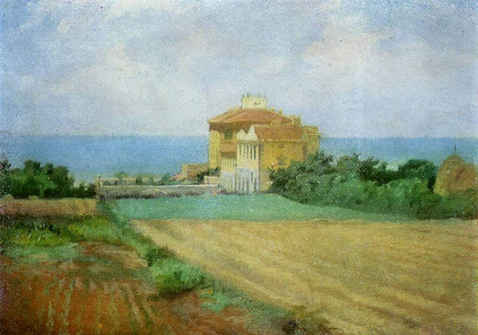 The Outskirts of Naples, vintage artwork by Nikolai Nikolaevich Ge, 12x8" (A4) Poster